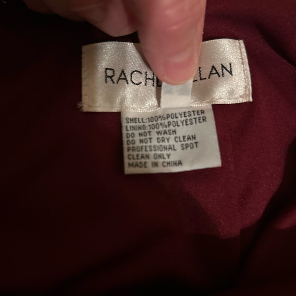 Rachel Allan Burgundy Two-Piece Prom Dress size 6 - Picture 13 of 16